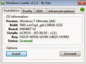 Windows 7 Loader v2.2.2 by Dar Free!